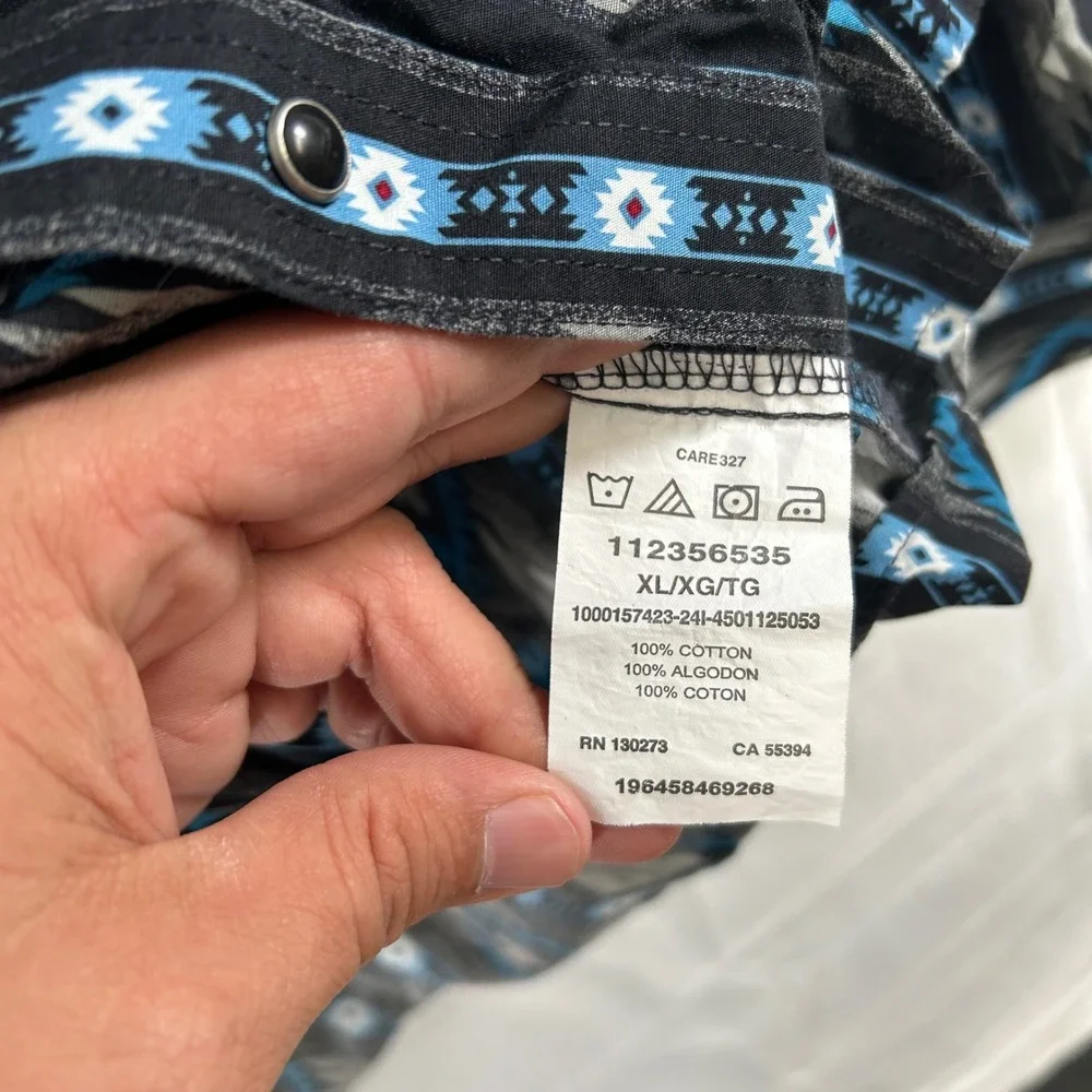 Wrangler western snap