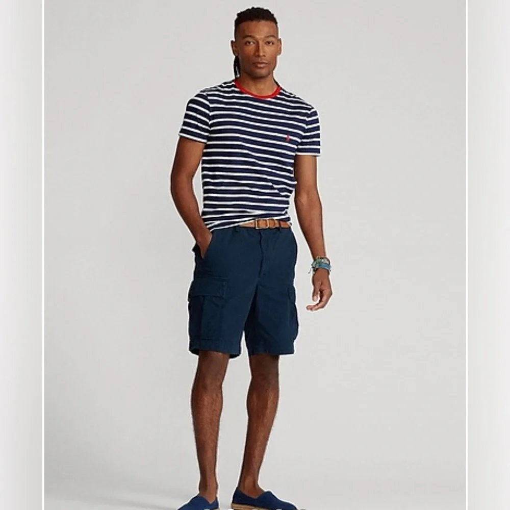 Polo, Ralph, Lauren, relax, fit ripstop, cargo shorts, navy blue‎