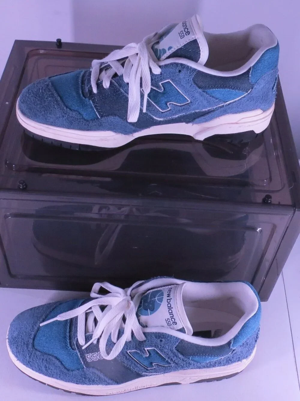 New Balance 550 Blue Suede Sneakers | Retro Low Top | US Women's Size 9