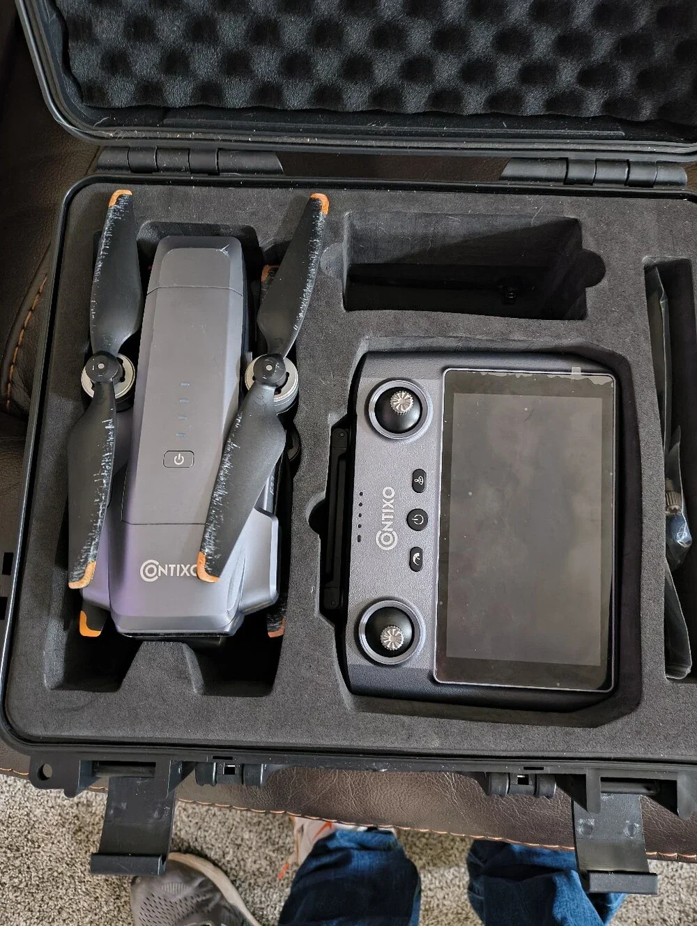 Contixo F33 Foldable Drone with Controller - Gray & Black