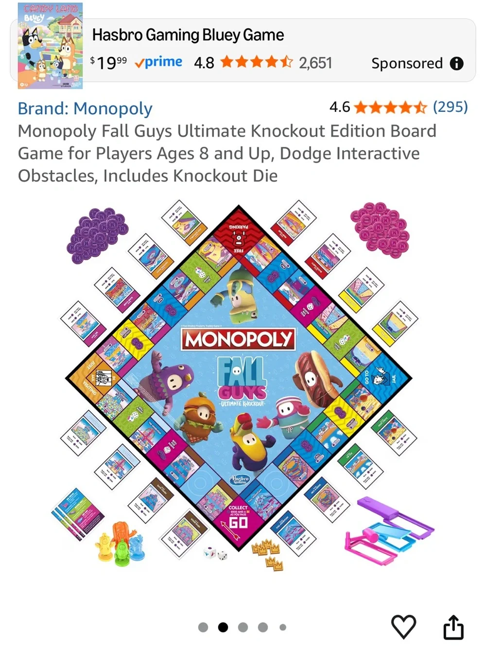 Monopoly Fall Guys Ultimate Knockout Board Game Hasbro NEW Sealed