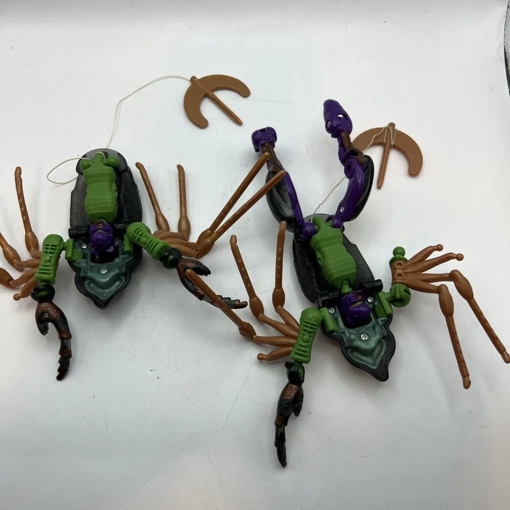 2X 1996 Beast Wars Transformers BLACKARACHNIA Action Figure Launcher INCOMPLETE