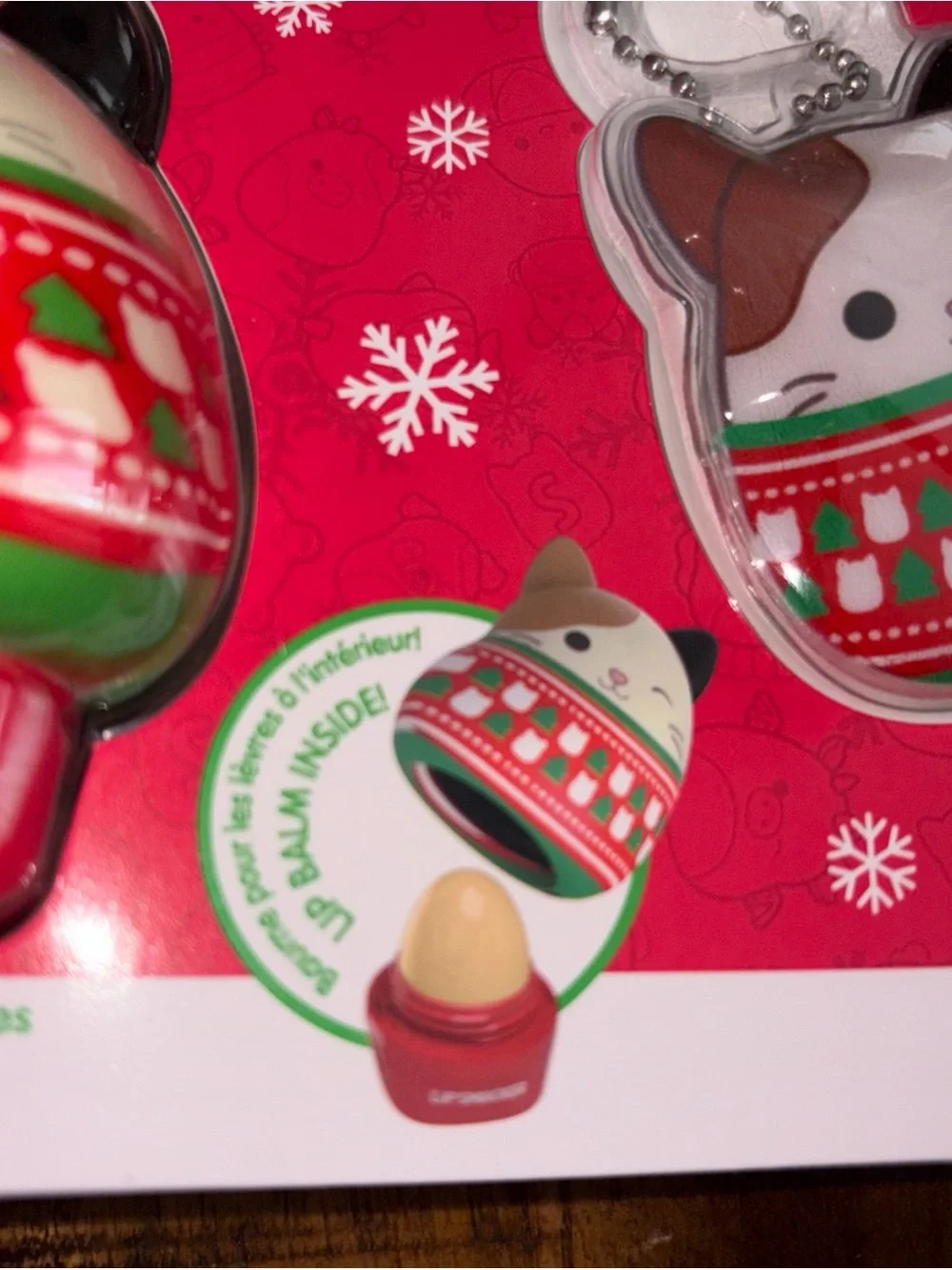 Lip Smacker Cat Squishmallows Holiday Lip Balm - Red & Green