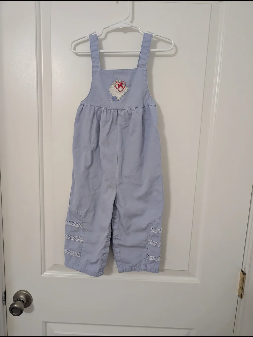 Gymboree Love Is In The Air Applique Overalls With Ruffles Girly Cottage Core