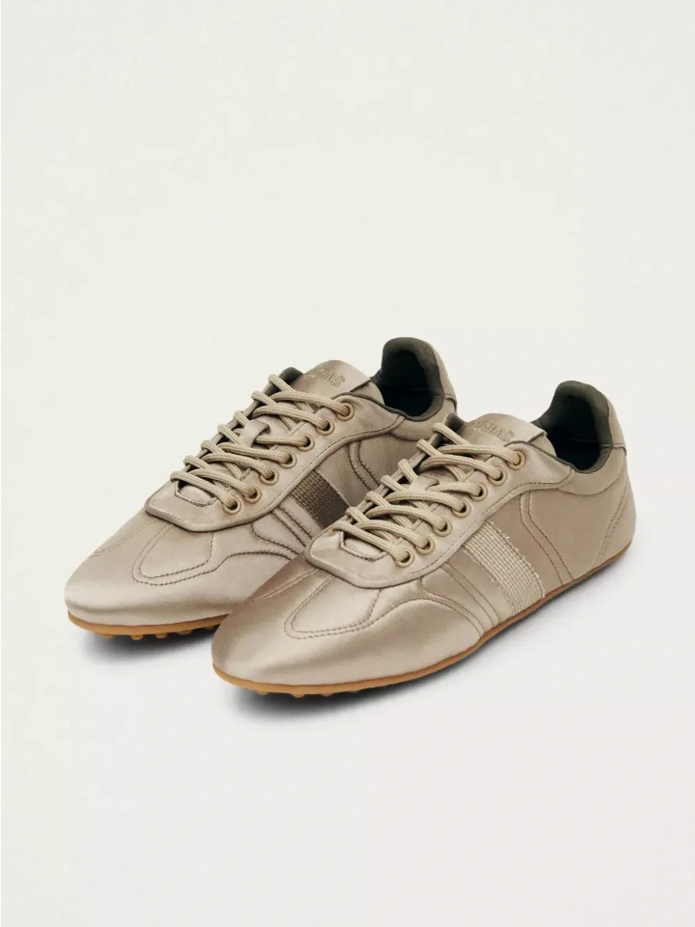 NIB ALOHAS TB.69 Rife Satin Low-Top Sneakers Taupe