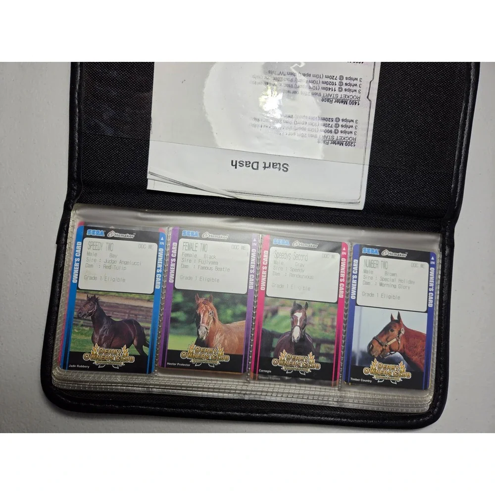 Sega Derby Owners Club Arcade 22 Trading Cards in Roadpro Deluxe Card Holder