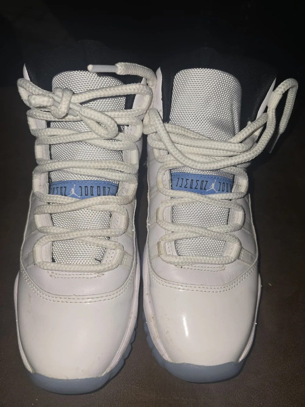 Jordan Kids White and Light Blue Retro Sneakers
