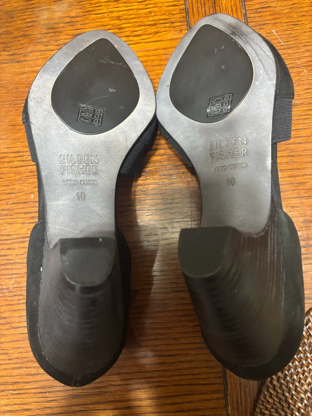 Eileen Fisher Black Pointed D'Orsay Flats