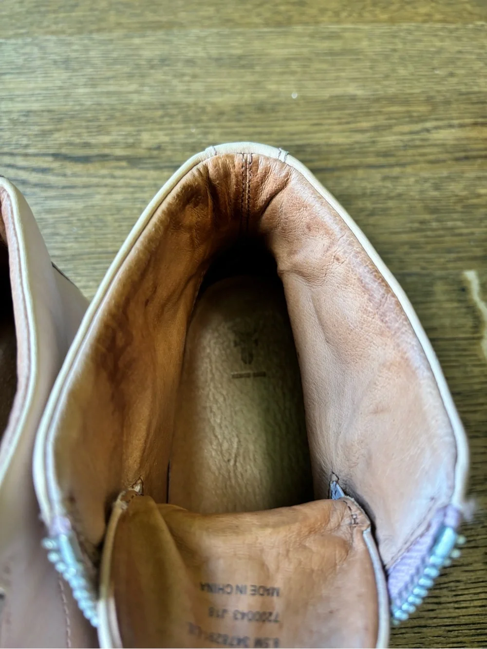 Frye blush pink