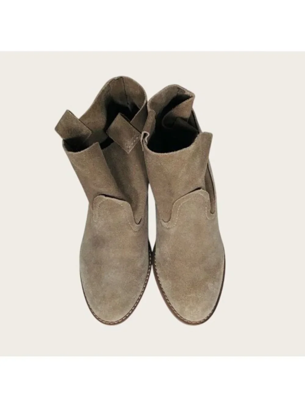 Carlos Santana Boots Leighton Womens Size 7.5 Ankle Booties Tan Suede