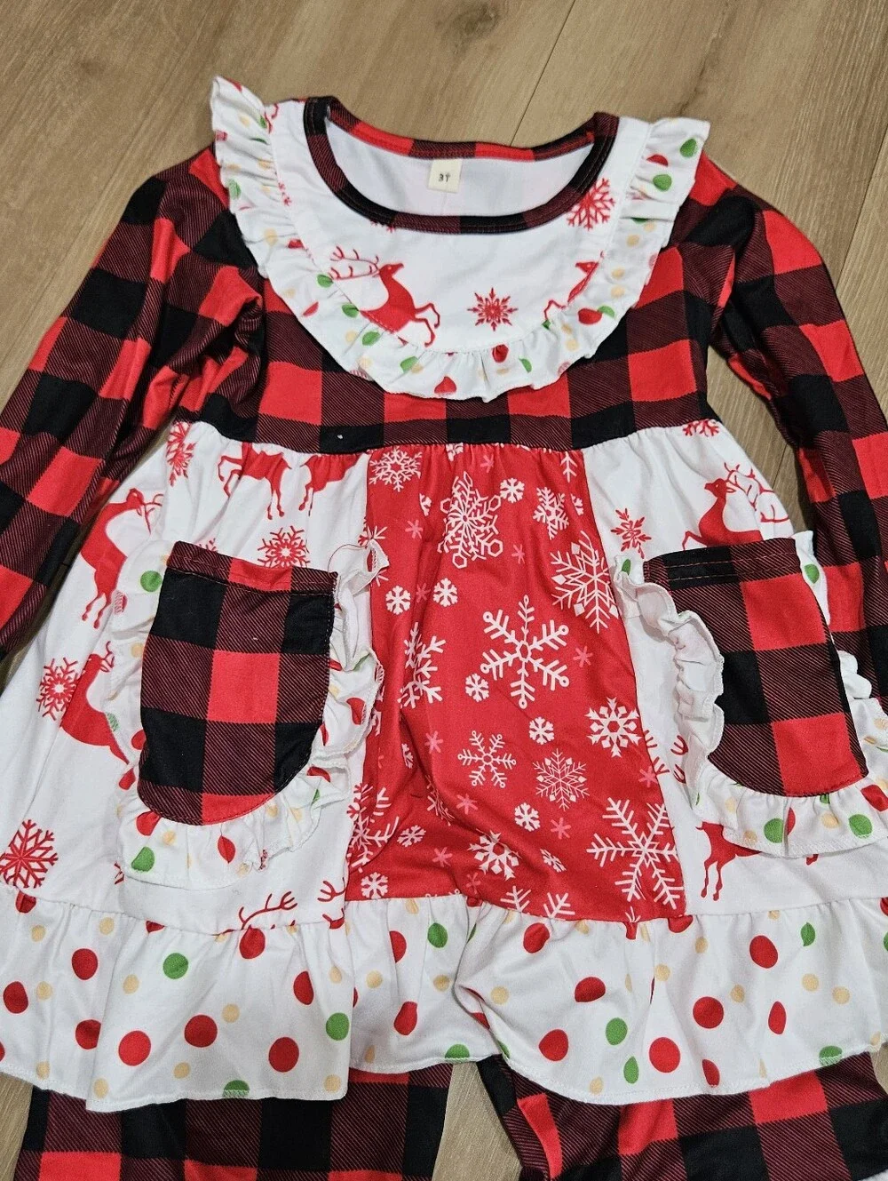 Boutique Girls Christmas Holiday Outfit 3T