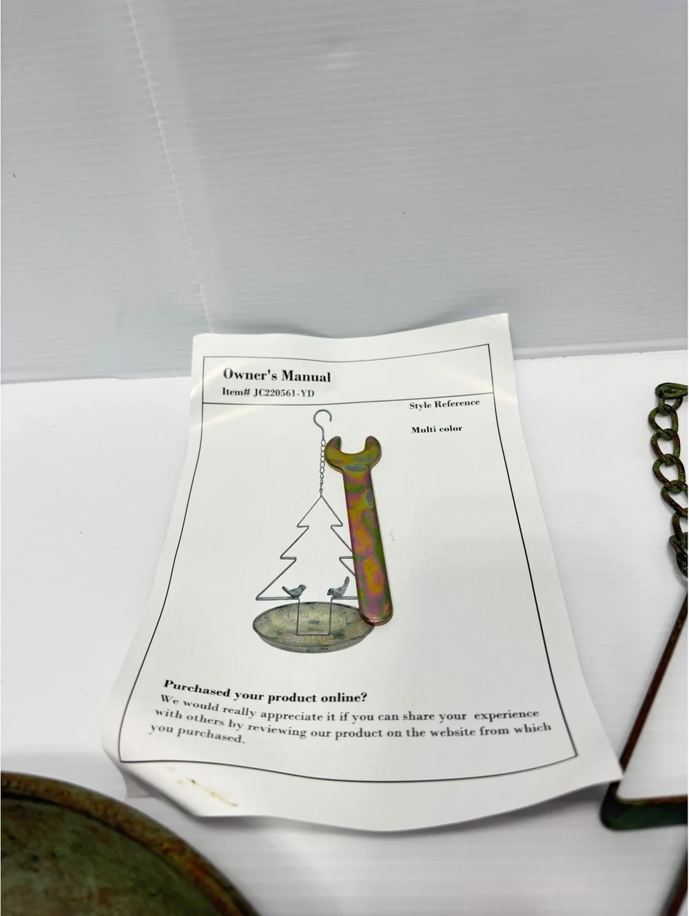 Metal Christmas Tree Bird Feeder with Decorative Birds and Hanging Hook