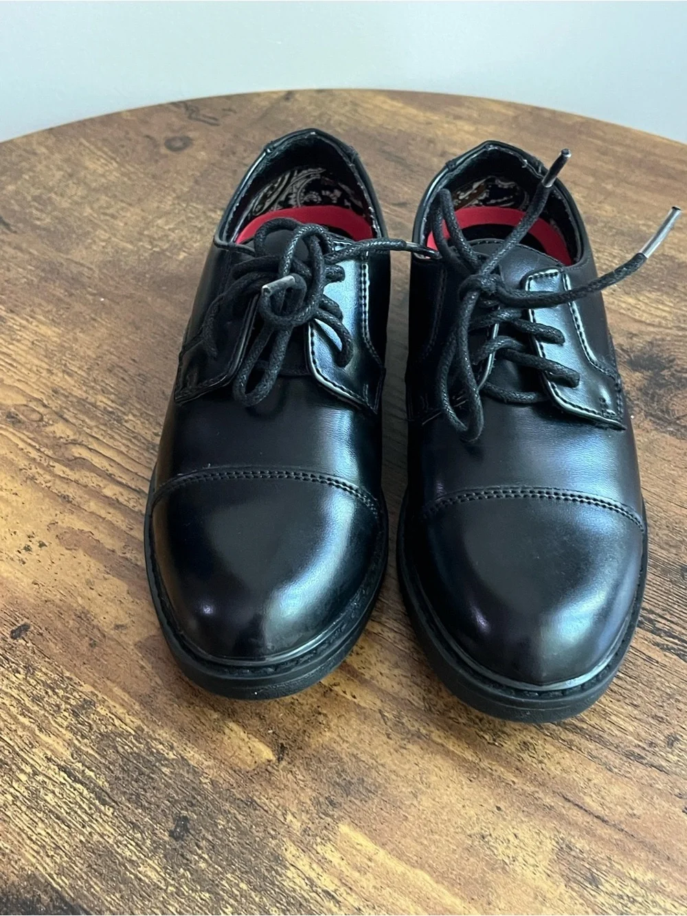 Bruno Marc Boys Black Dress Shoes Size 12 Formal Lace-Up Oxfords