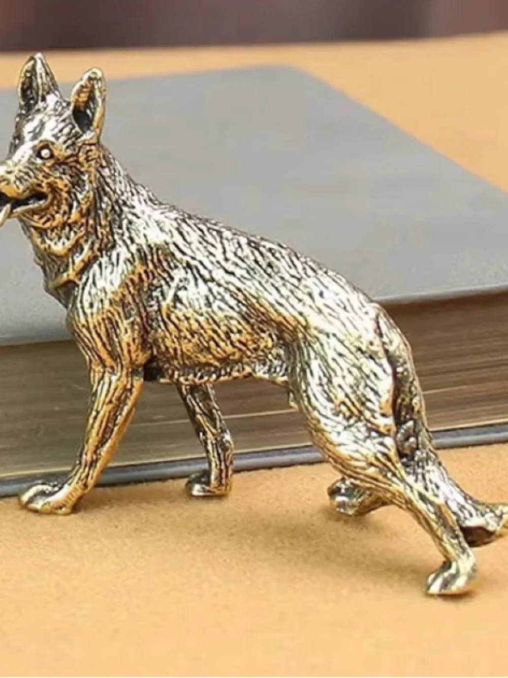 Brass German Shepherd detailed german