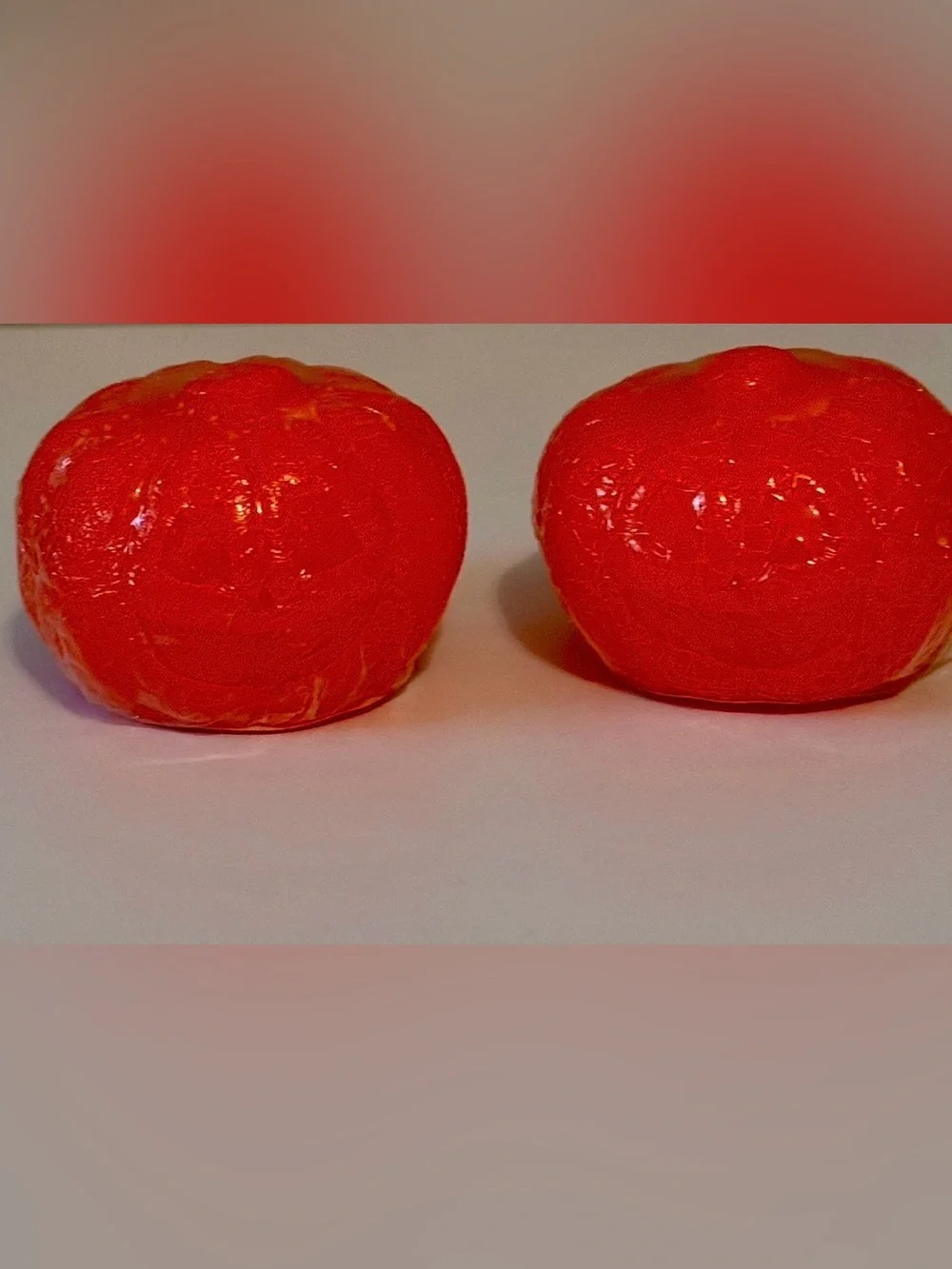 pair of Pumpkin Pie Scented Jack O’Lantern Soaps Halloween