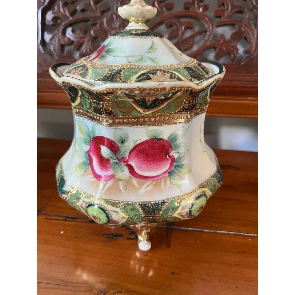 Antique Nippon Porcelain Biscuit Jar