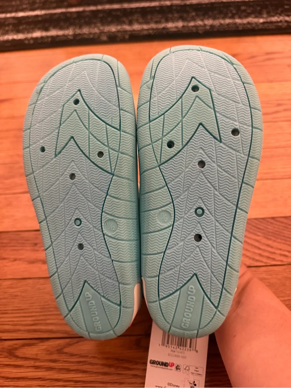 Kids Blue & White Mickey Mouse Surfer Water Shoes