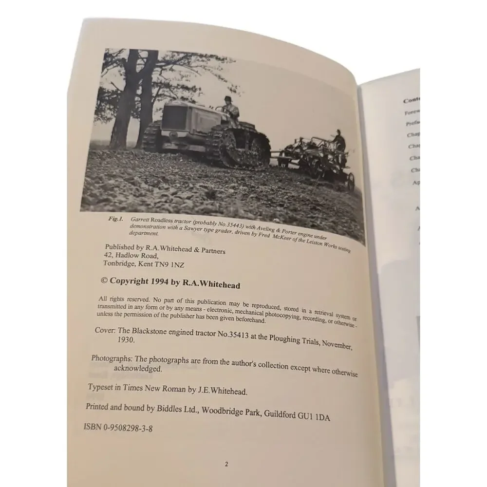 Garrett Diesel Tractors this copy