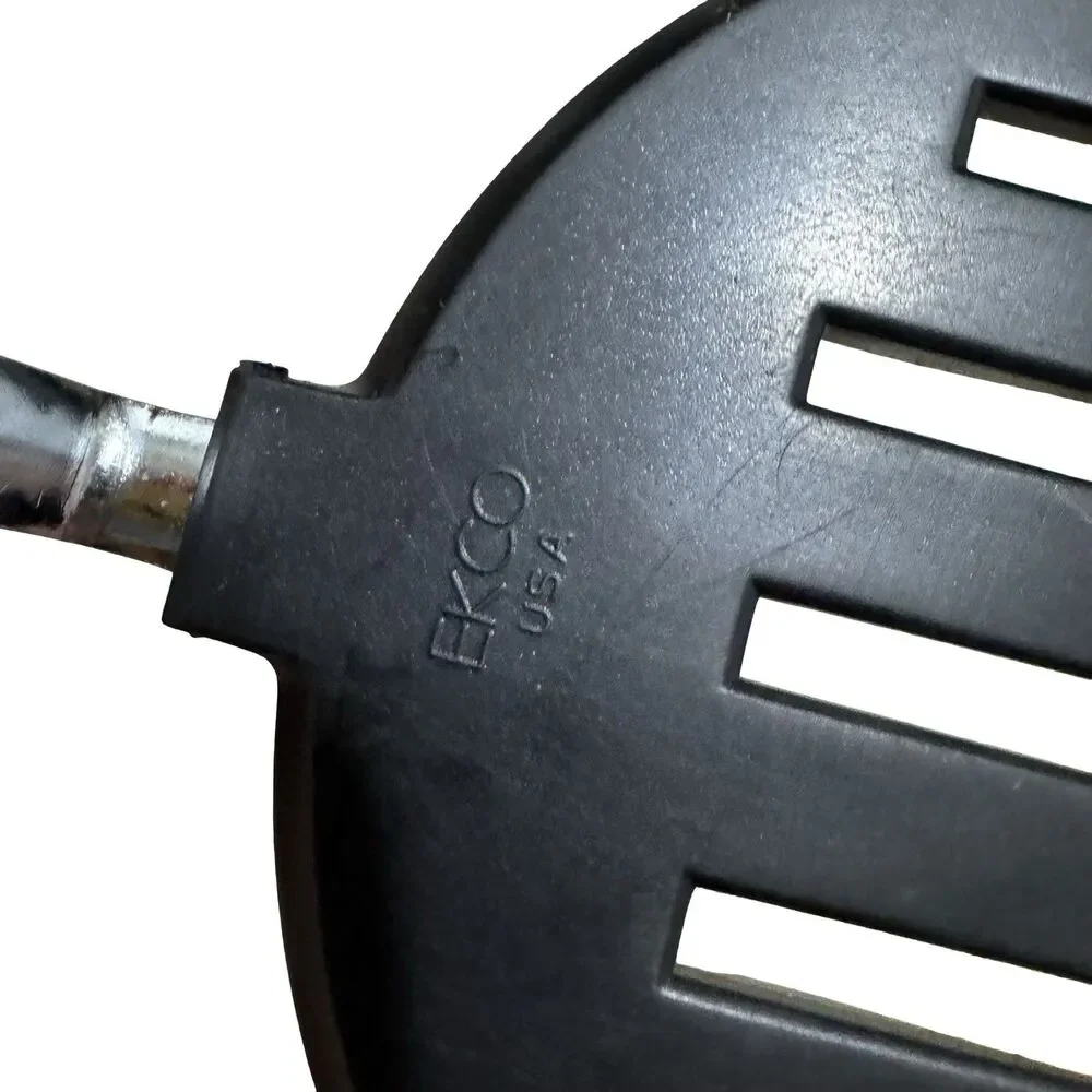 Vtg EKCO Wide Round Black Nylon Spatula Flipper Turner Pancakes Eggs Burgers USA