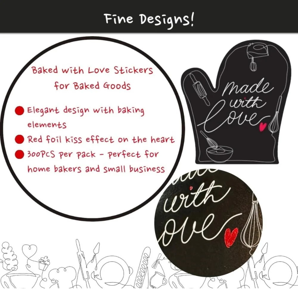 Made with Love Stickers – 100 count - 2