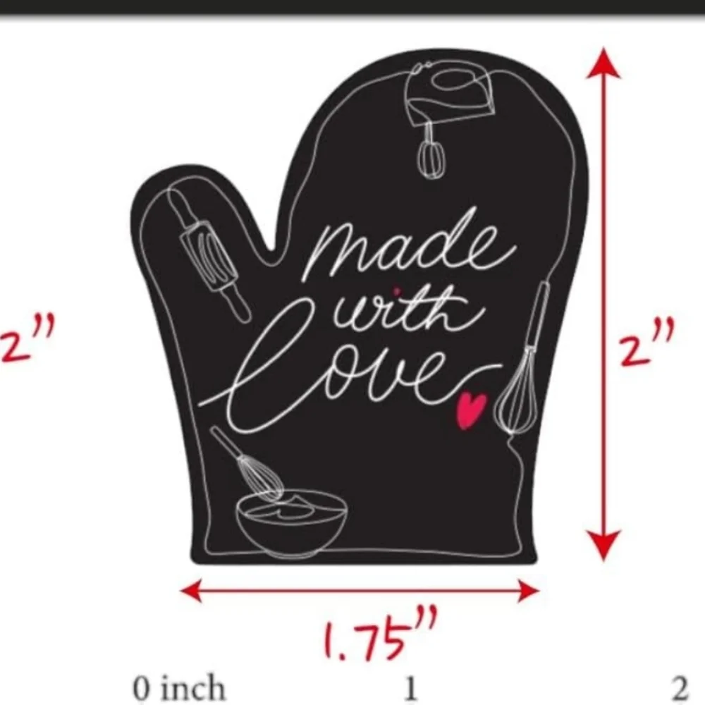 Made with Love Stickers – 100 count - 2