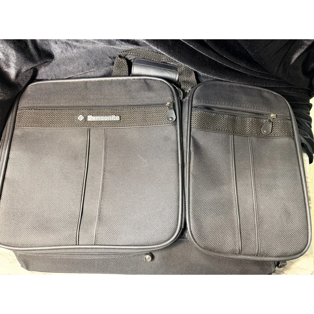 Samsonite Silhouette 4‎ Black Soft Suitcase Luggage 7 Compartment 22