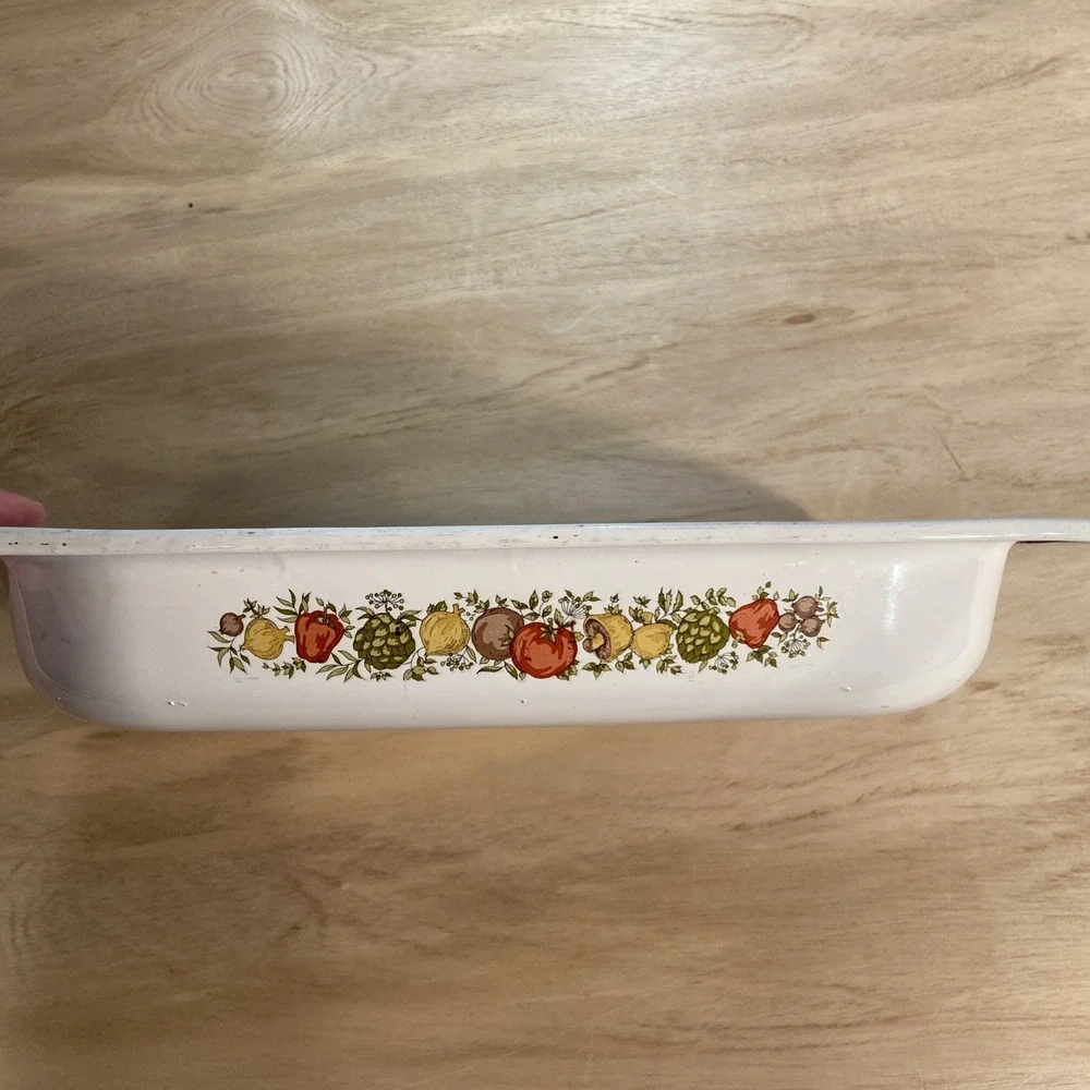 Casserole Dish, Corningware, Spice Of Life, Vintage 13x9x2, Made‎ in USA, P-21