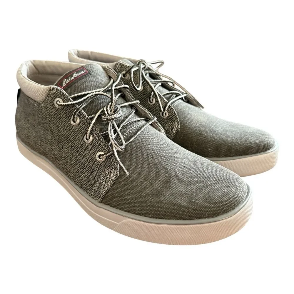 Eddie Bauer Rivet Chukka Shoes Mens Sz 11.5 Chrome Gray Ankle Lace Up Sneaker