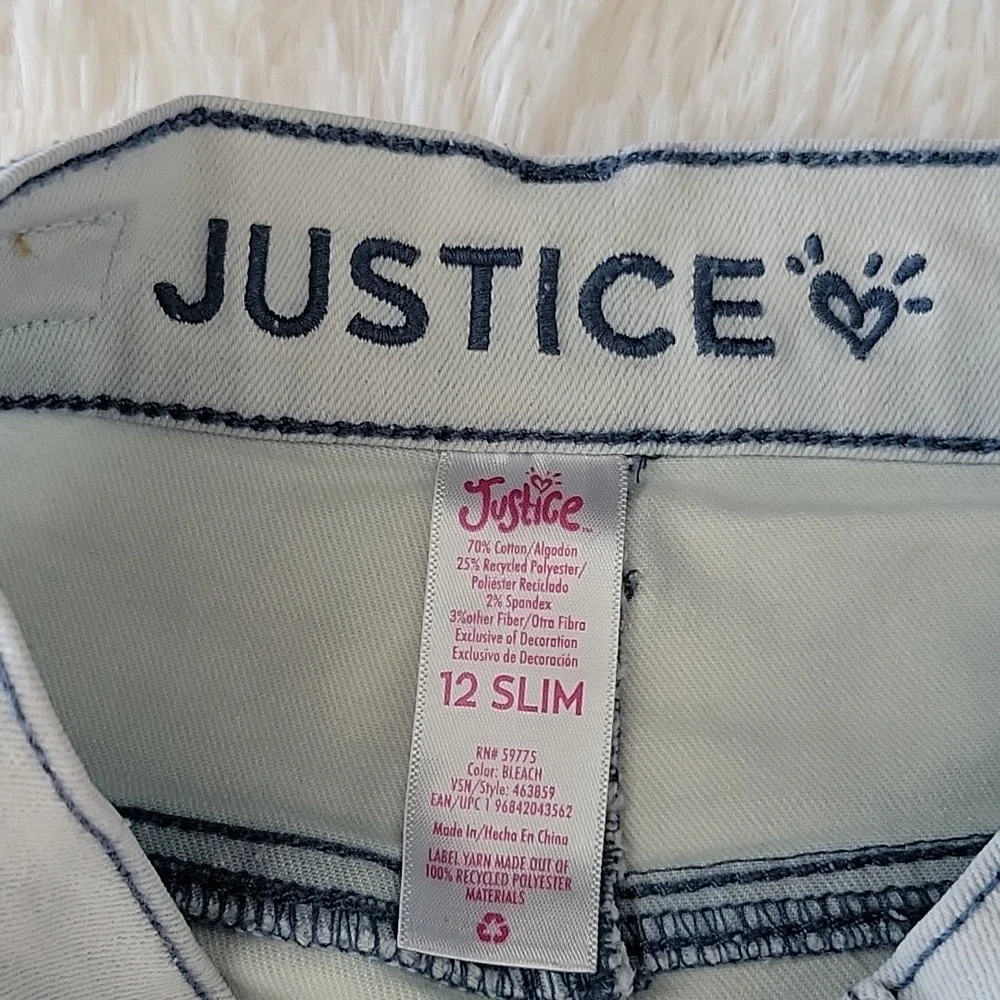Justice Jeans Bundle 3 Pairs Girls Size 12 Slim Mini Mom Ombre Butterfly Tie Dye