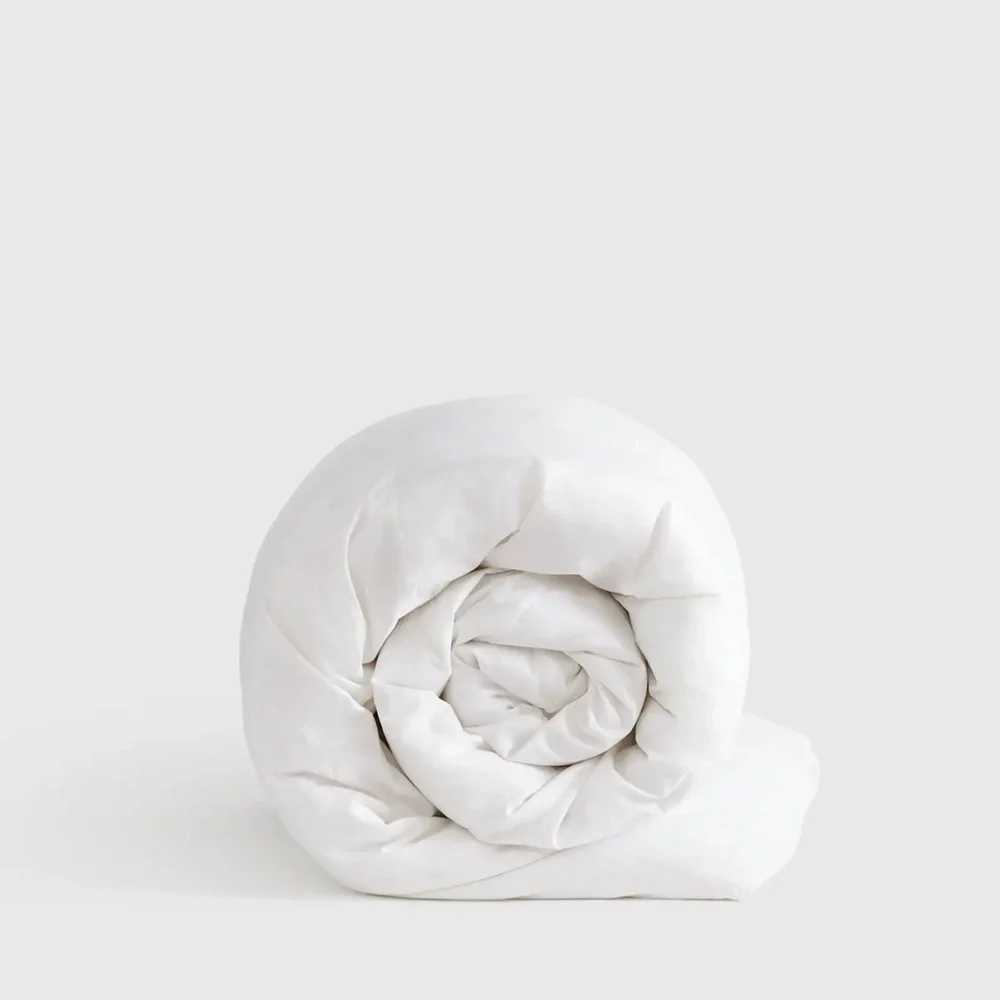 Quince Premium Duck Down lightweight White Comforter in Twin 762