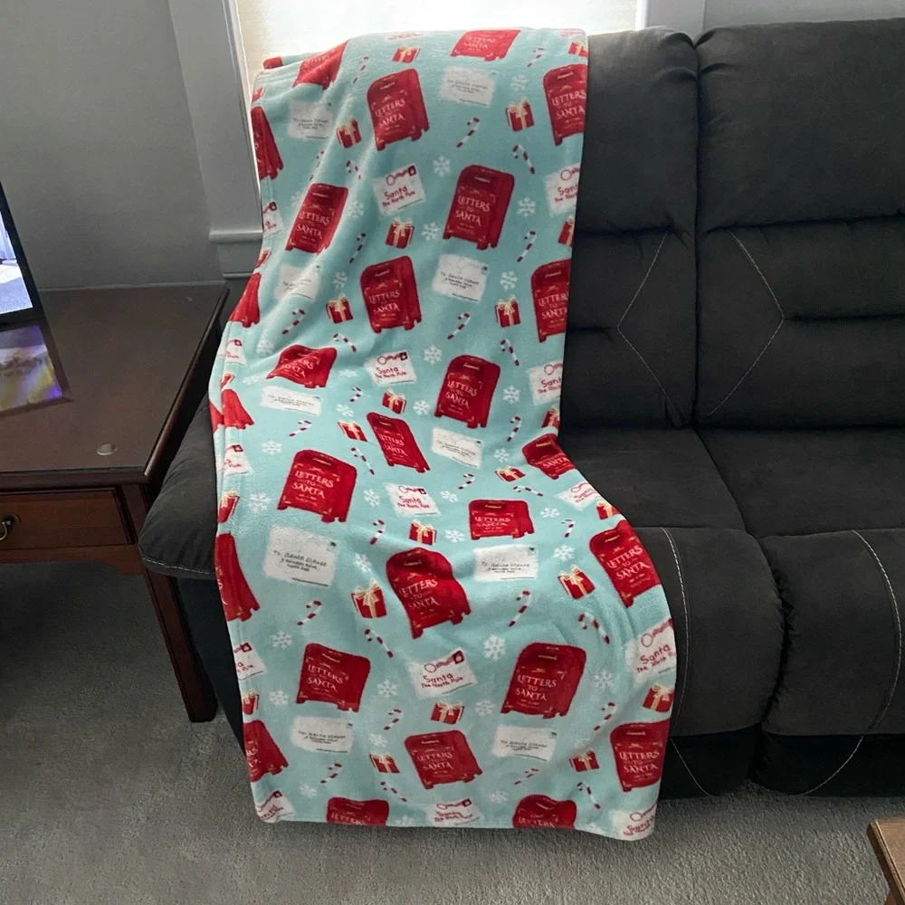 Artisan Christmas Letters to Santa Throw Blanket