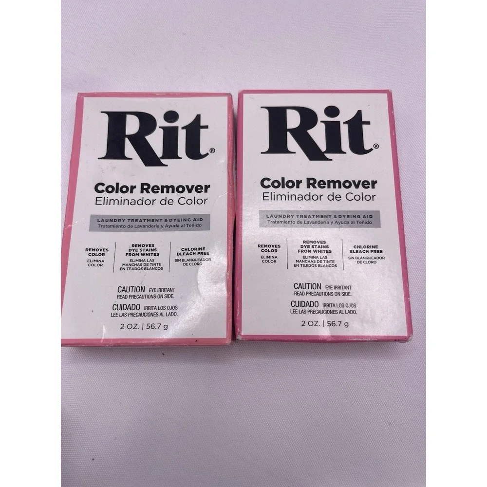 Lot of 2 RIT Color Remover, Laundry Treatment. 2oz,‎ (4oz. T), USA, New-in-Box!