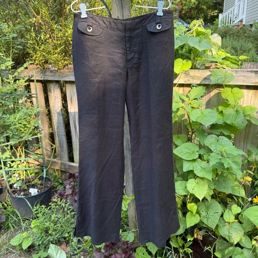 Banana Republic Martin Fit Bootcut Dress Pants Womens 8 Stretch Career Office
