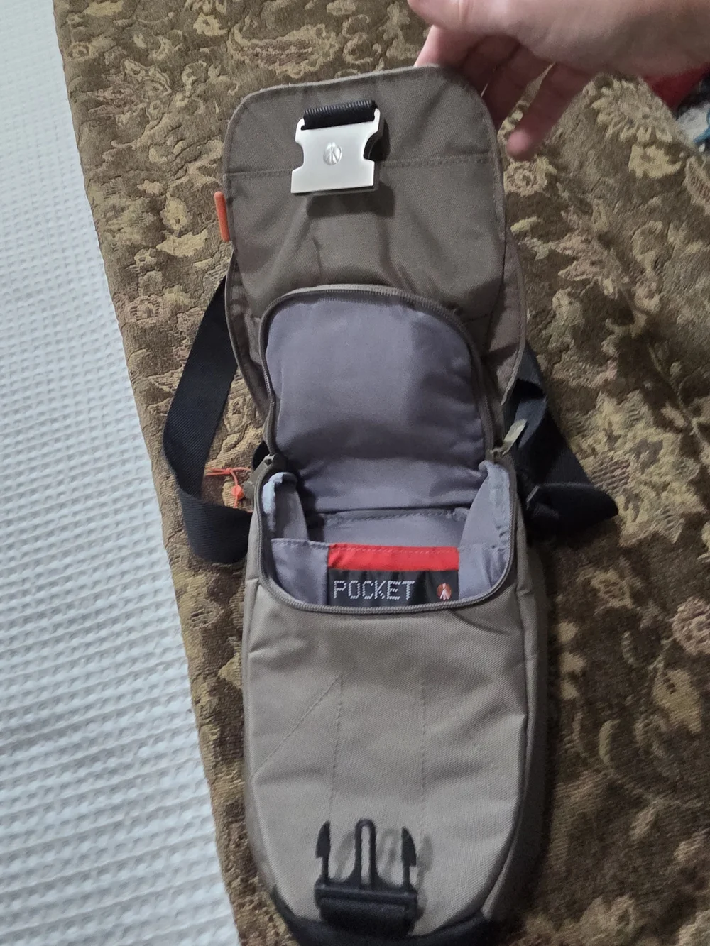 Men's Small Crossbody Sling Bag in Brown
