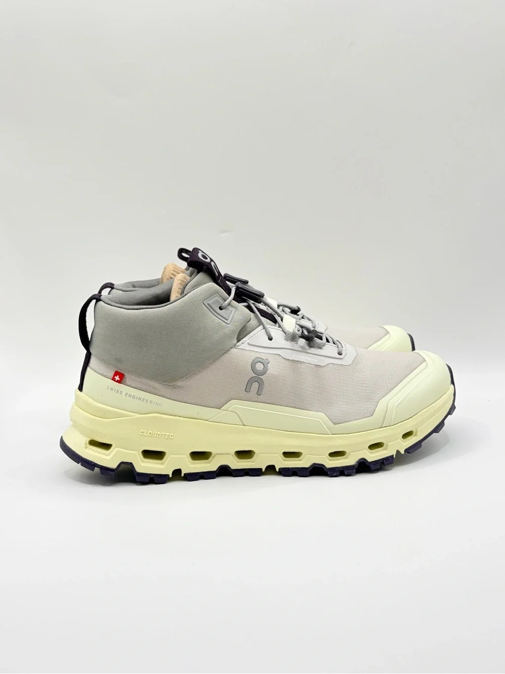 On Running Cloudhero Mid-Top Trail Shoes - Silver Seedling 3.5Y/5W