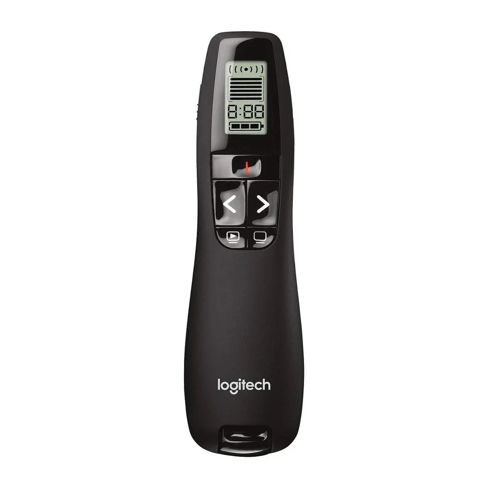 Logitech R800 Wireless Presenter Remote Green Laser Pointer LCD Screen 100ft