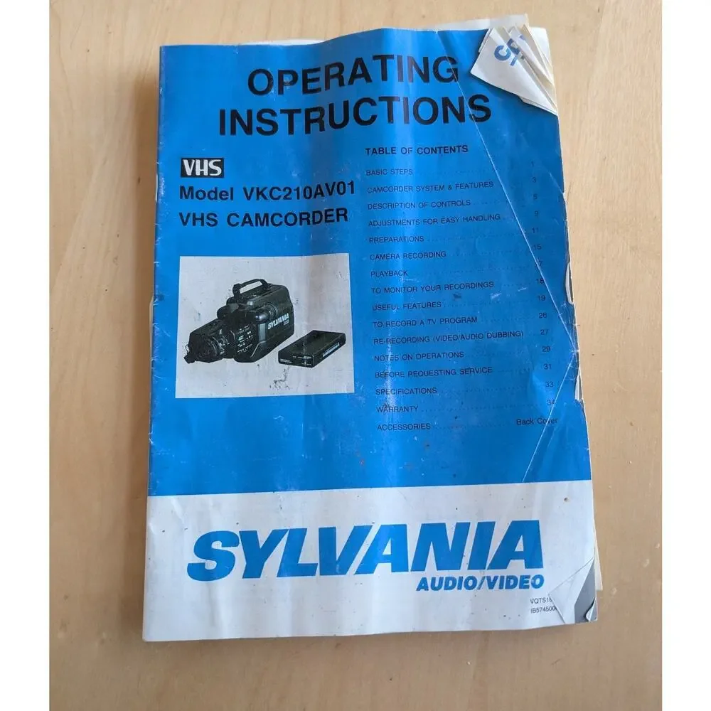 Sylvania or camcorder works