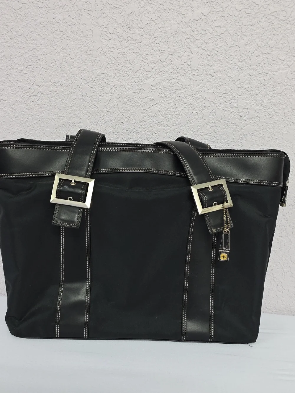 SwissGear Black Laptop Office Carryall Tote Purse Bag Large