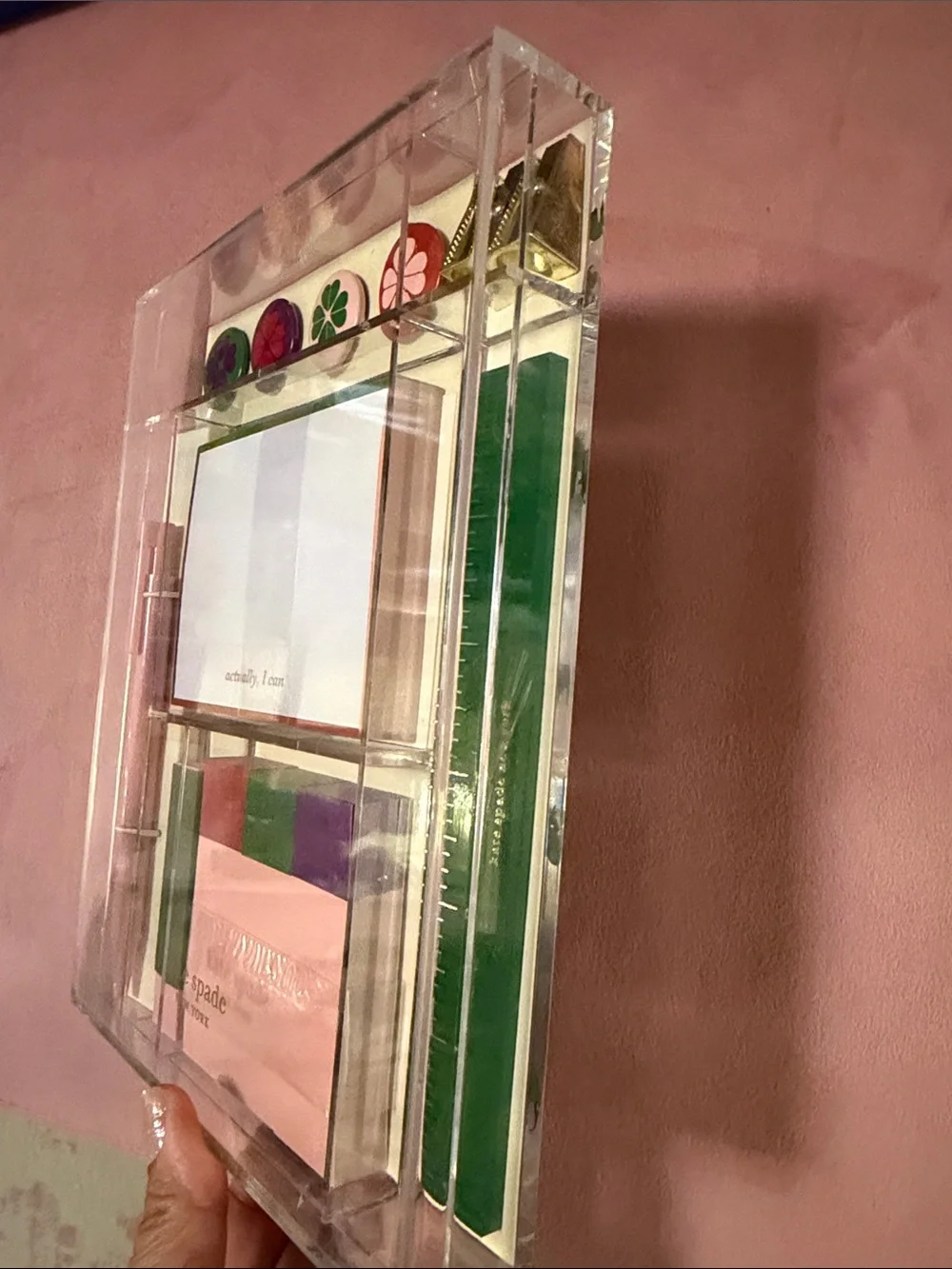 kate spade Pink, Green & Purple Desk Accessory Set