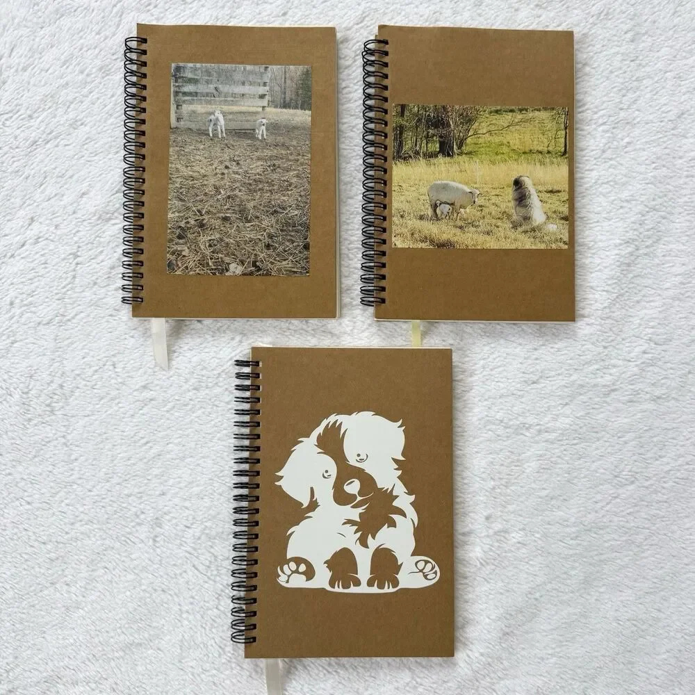 Handmade Lamb & Sheep Photo Notebook W/Bookmark A5 Unlined 60 Sheets 120 Pages
