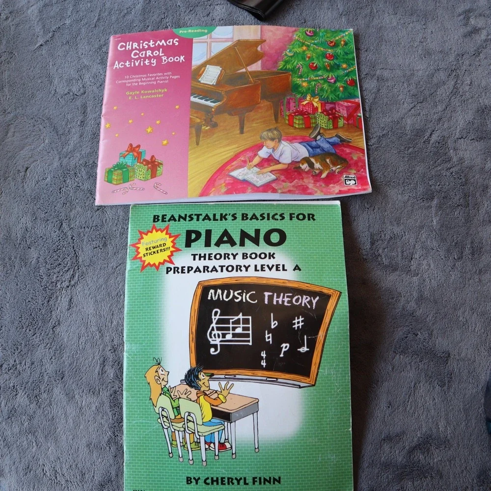 Christmas Carol Activity Book and Beanstalk's Basics for Piano