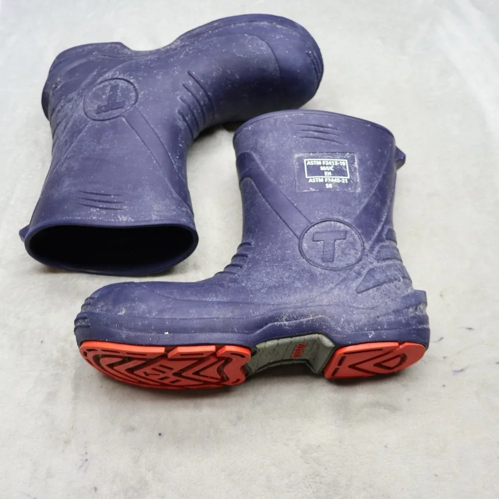 Tingley Unisex M12 W14 Rain Boot Blue Flite Safety Toe Waterproof Rubber Pull On