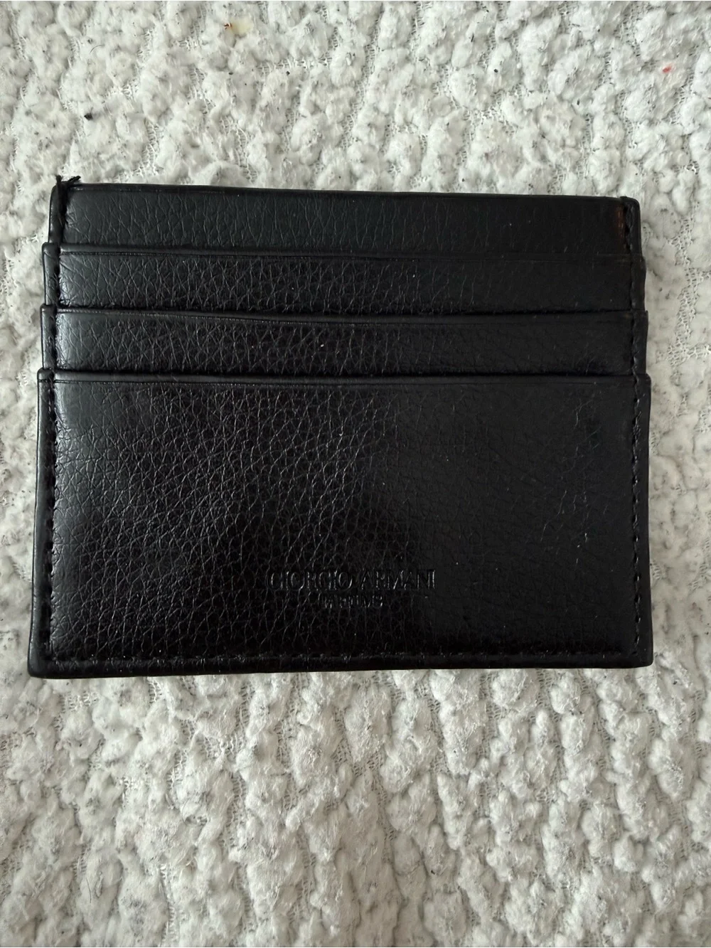 Giorgio Armani Black Leather Card & Key Holder GWP perfume
