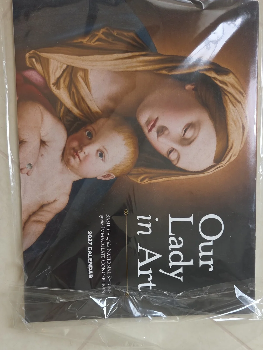 Our Lady in Art 2027 Wall Calendar - Brown & Cream