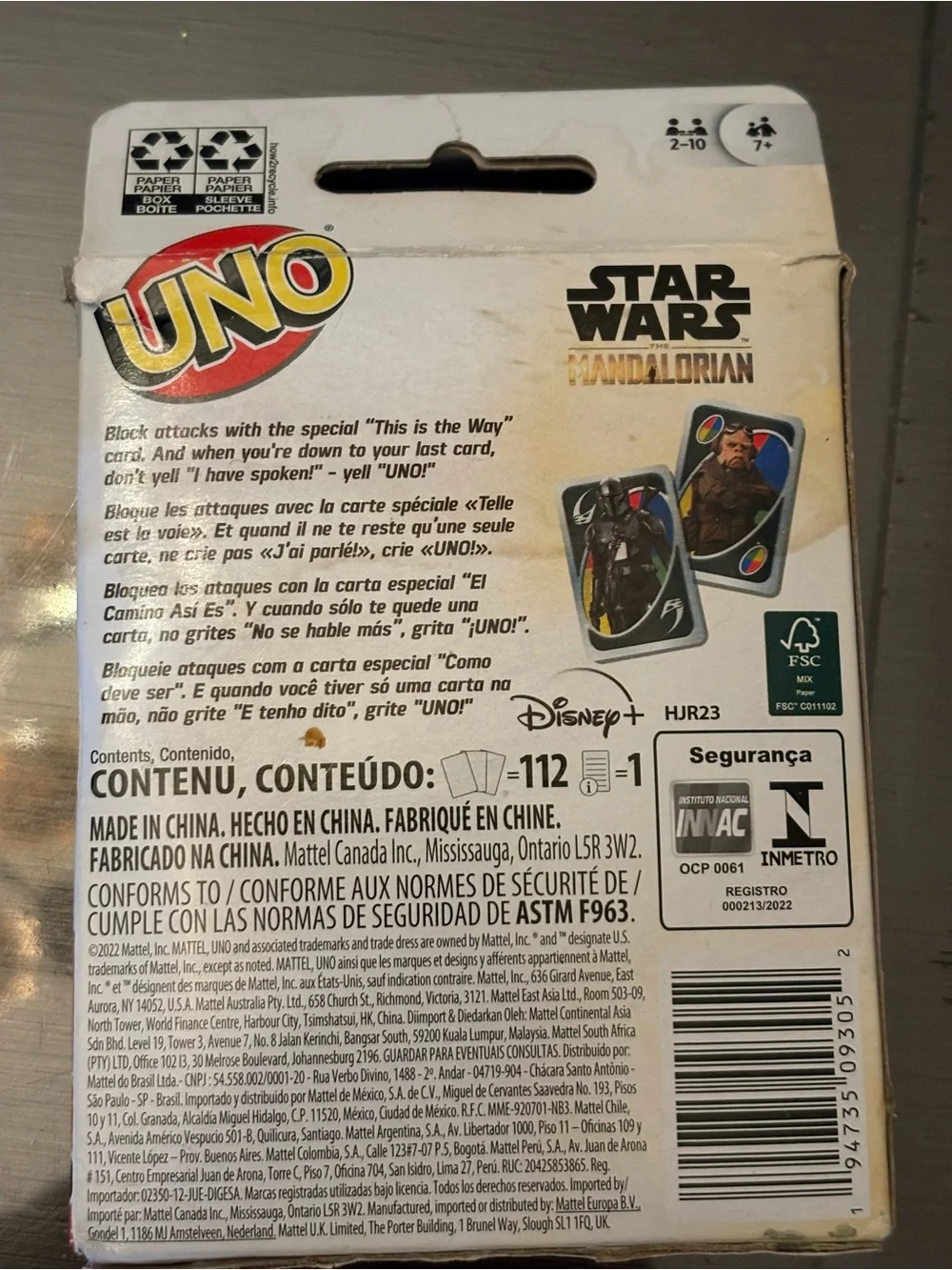 Mattel official uno