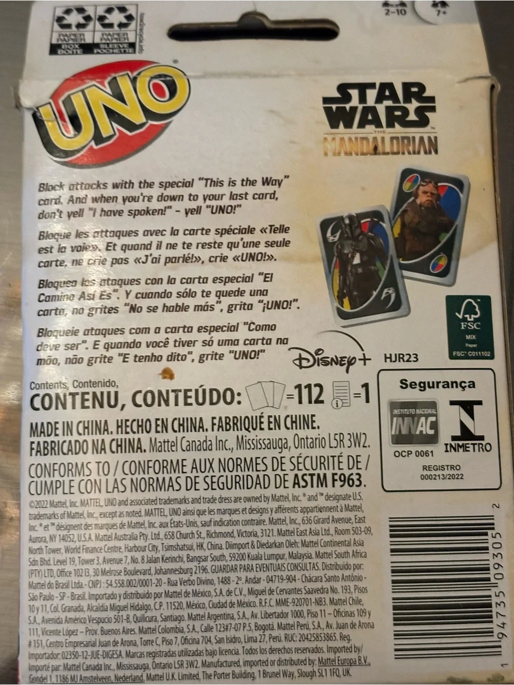 Mattel official uno