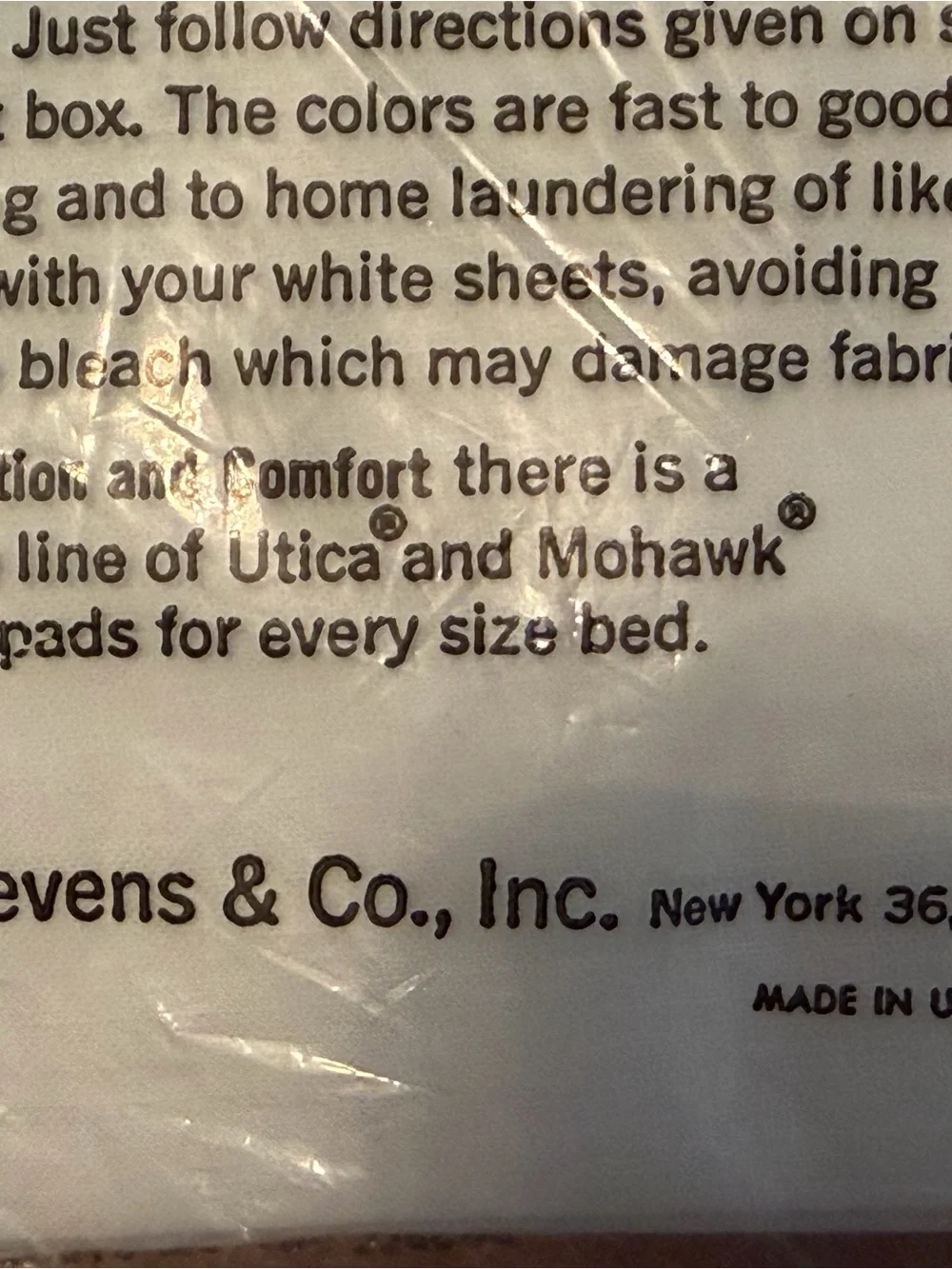 Stevens Mohawk original mattress threads