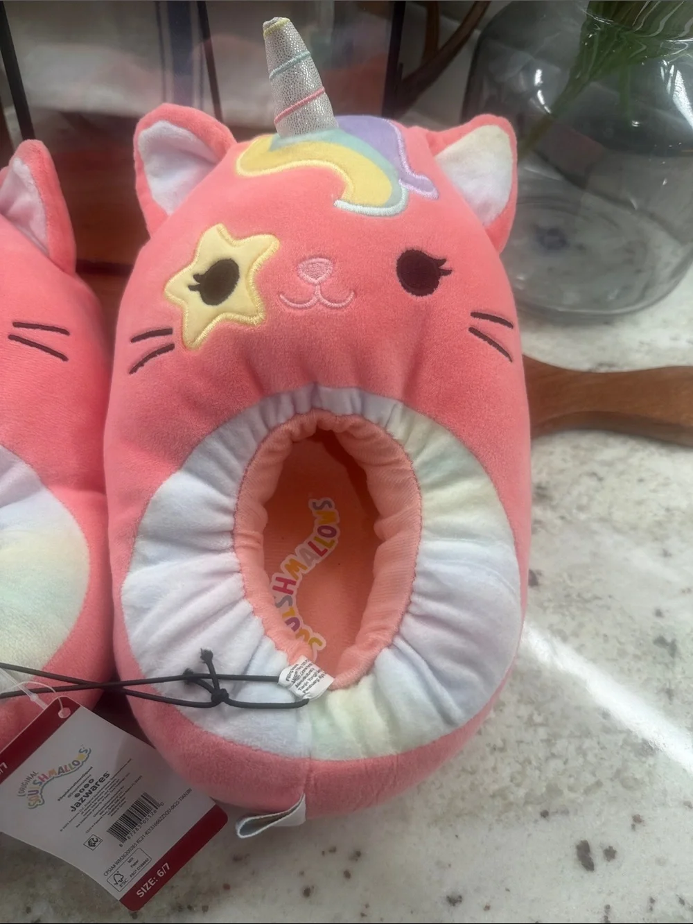 Squishmallows Unicorn Cat Slippers - Kids