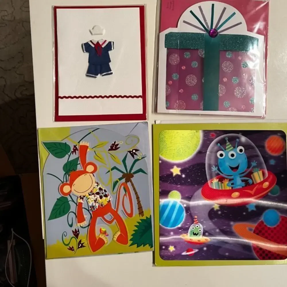 Birthday‎ Cards for Kids (Lot of FOUR)