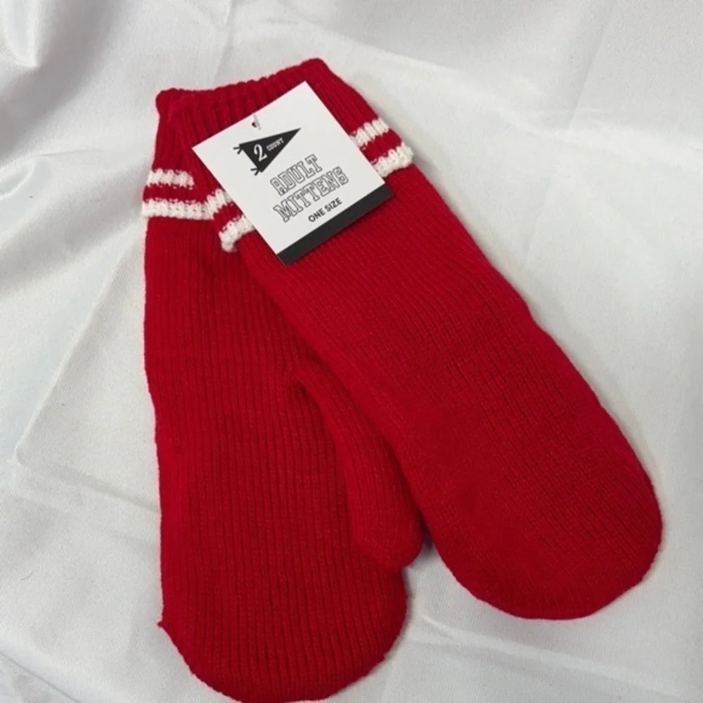 Gertex thick lined Knit Mittens Soft Warm Stretchy One Size Fits Most gloves